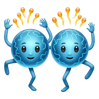 Last two brain cells dancing sticker