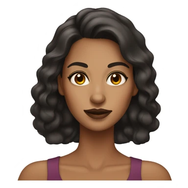 woman makeup artist with dark brown hair and tan skin  sticker