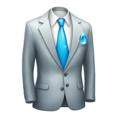 a drop of water dresssing a suit sticker