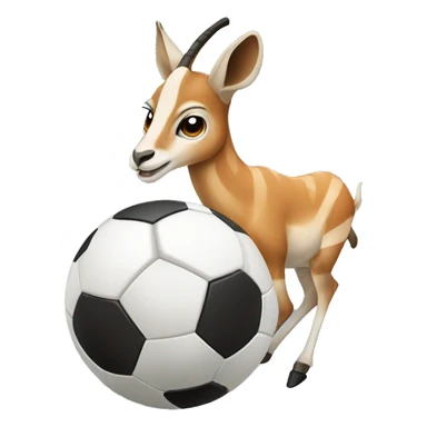 Gazelle playing soccer sticker