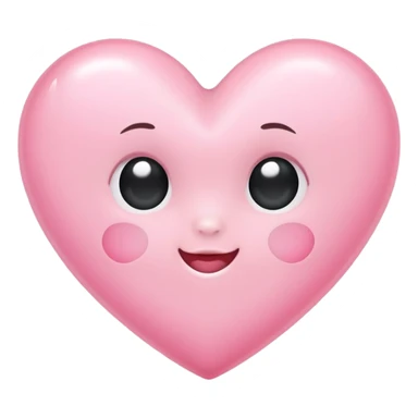 baby pink love heart  sticker
