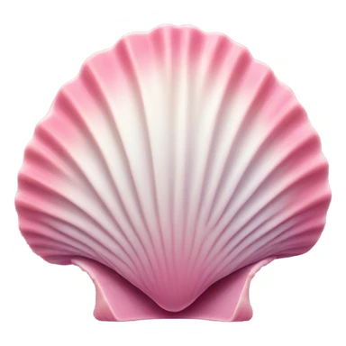 Pink scallop shell sticker