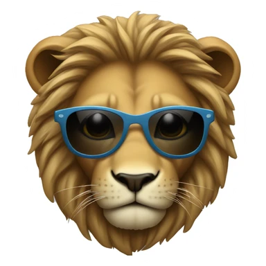 Incognito lion in hoodie and sunglasses sticker