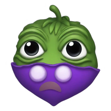 Pepe with purple heart sticker