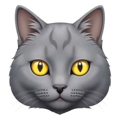 Grey cat with yellow eyes sticker