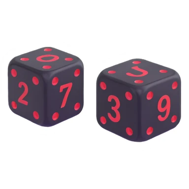 pair of ten-sided dice (d10) sticker
