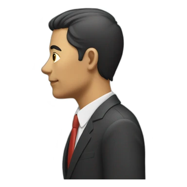 man in suit looking to the right (side view) sticker