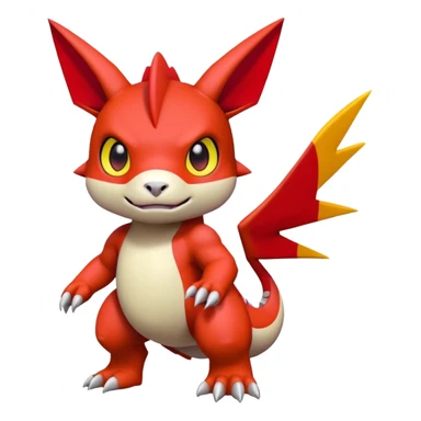 Cute Baby Digimon-Guilmon-Tyrunt-hybrid (full body) sticker