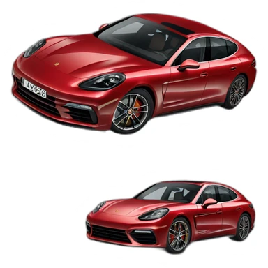 Red Porsche Panamera sticker