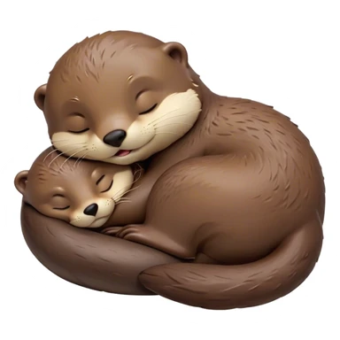 Meme-Worthy Cute Sleeping Otter Portrait Emoji, Head resting peacefully with a contented smile, showcasing a sleek, streamlined build and a luxuriously soft brown Fur, eyes shut in a serene, restful nap, Simplified yet hilariously adorable features, highly detailed, glowing with a soft, drowsy light, high shine, relaxed and utterly lovable, stylized with an air of playful laziness, bright and heartwarming, soft glowing outline, capturing the essence of a comically sleepy otter, so meme-worthy it feels like it could instantly become the next viral sensation of adorable slumber! sticker
