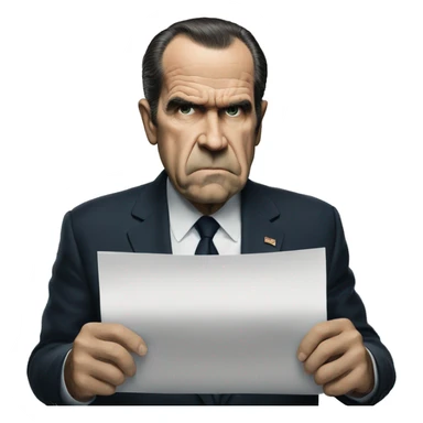 Nixon is scared sticker