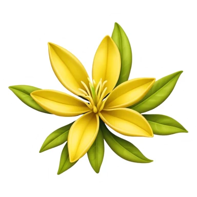 ylang ylang flower, simple sticker