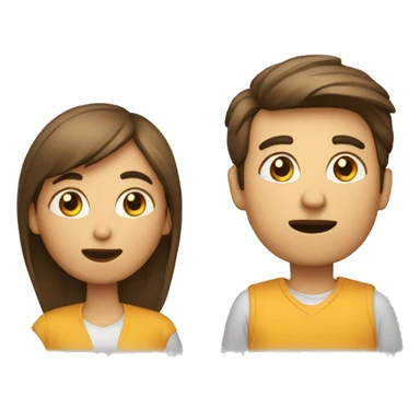 two people asking for direction sticker