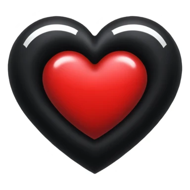 heart with gothic black velvet sticker