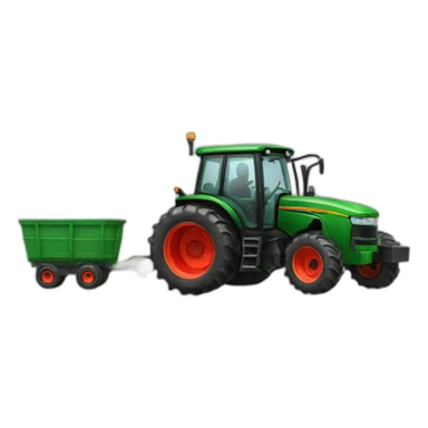 Tracteur avec Remorque  sticker