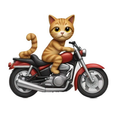 Cat riding a motorcycle  sticker