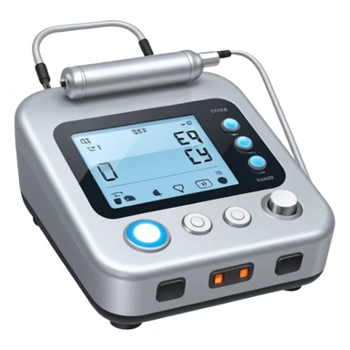 equipo de electroterapia con dos electrodos sticker