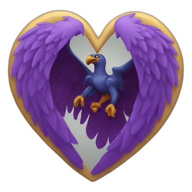 Heart with talon sticker