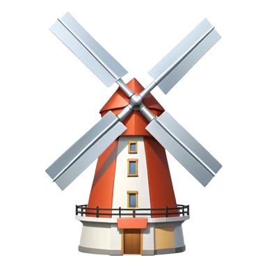 a modern windmill sticker