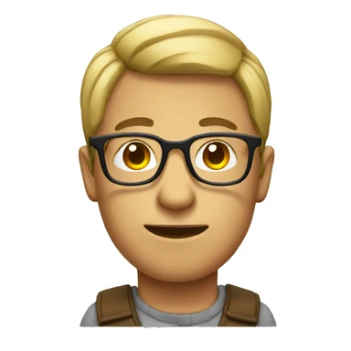 nerd with glasses sticker