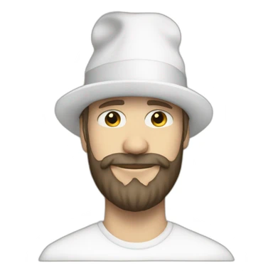 lindstrøm-dj-neckbeard-white-hat sticker