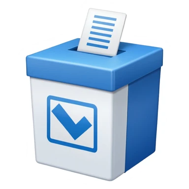 voting ballot and box sticker