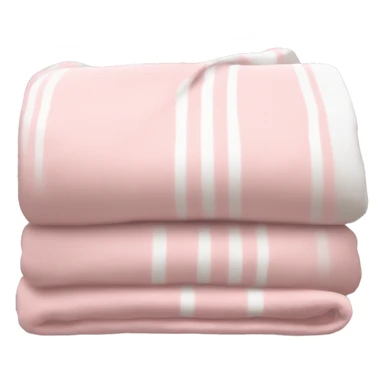 soft pink and white folded blanket  sticker