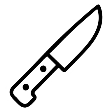 bold outlined knife icon sticker