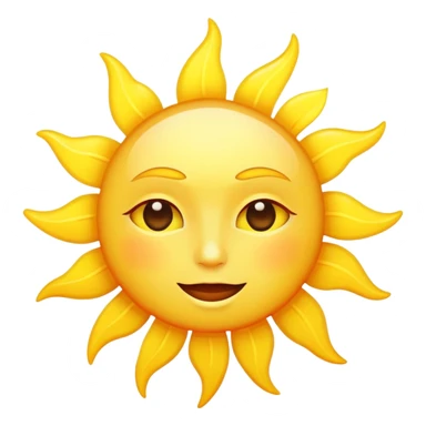 bright yellow sun with rays sticker