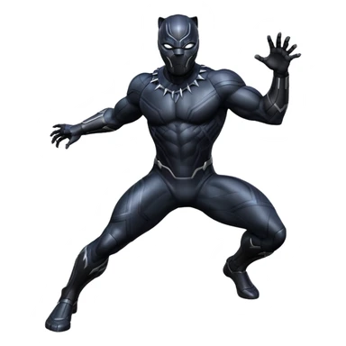 Create Black Panther is a Marvel pose sticker