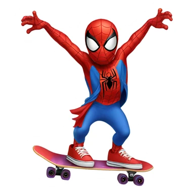 Spider-Man skate boarding  sticker