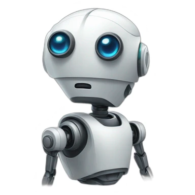 Robot eavesdropping sticker