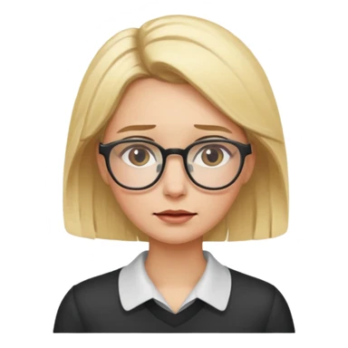 Emotional blonde with glasses sticker