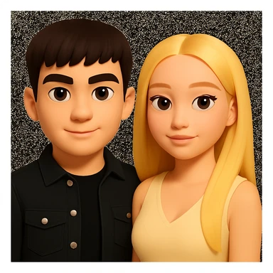 Slightly increase the volume of the upper body of the girl and slightly rotate her to face forward. Preserve the style of the original image. sticker