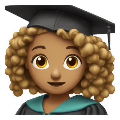 Girl in graduation sticker
