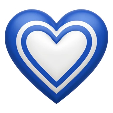 Royal blue and white striped heart sticker