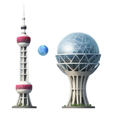 Shanghai-oriental pearl tower sticker