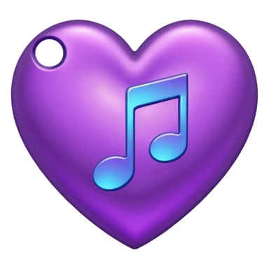 music heart note purple sticker