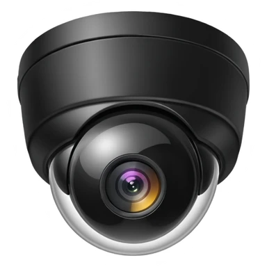 Dome cctv camera in black  sticker
