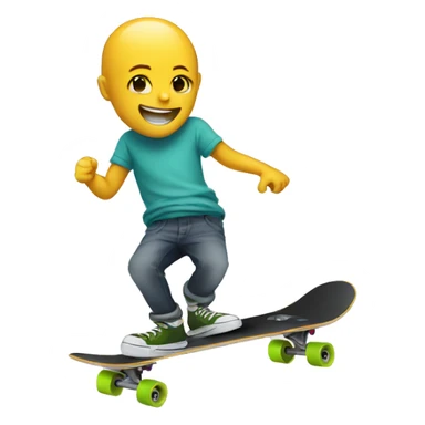 Chat qui fait du skateboard  sticker