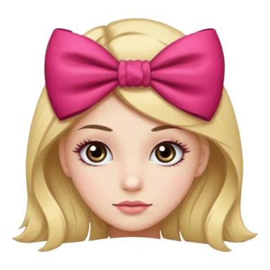 Chica con pestañas y moño sticker