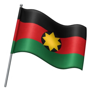 Red black and green pan African flag sticker