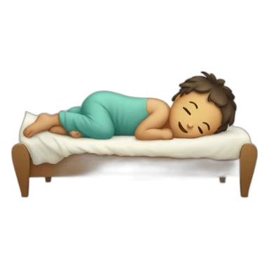 Newborn on the bed props sticker