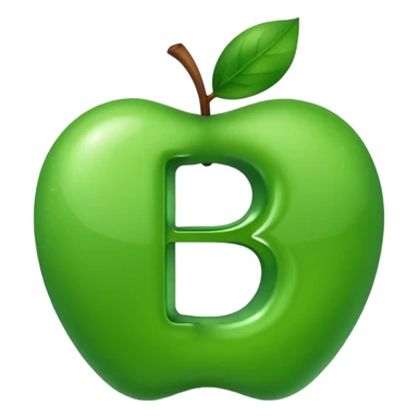 Empty apple like o with letter B in the midlle sticker