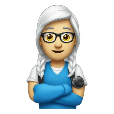 Smurf journalist sticker