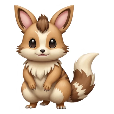 Furret-Linoone-Eevee-fusion sticker