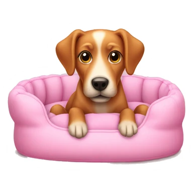 Pink dog bed sticker