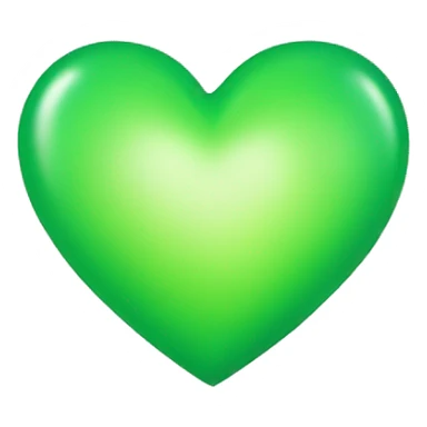 ligh green heart sticker