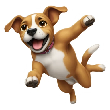 a dog mid way doing a backflip sticker