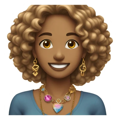 Girls smiling with jewelry sticker